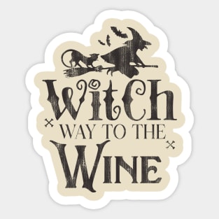 Witch way to the wine Sticker